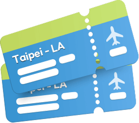 台北-洛杉磯機票示意圖