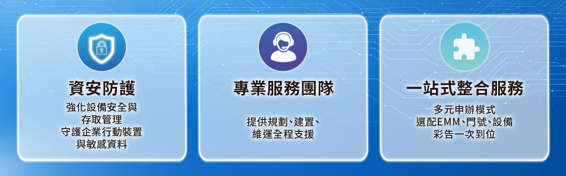 資安防護、專業服務與一站式整合服務 資安防護、專業服務與一站式整合服務